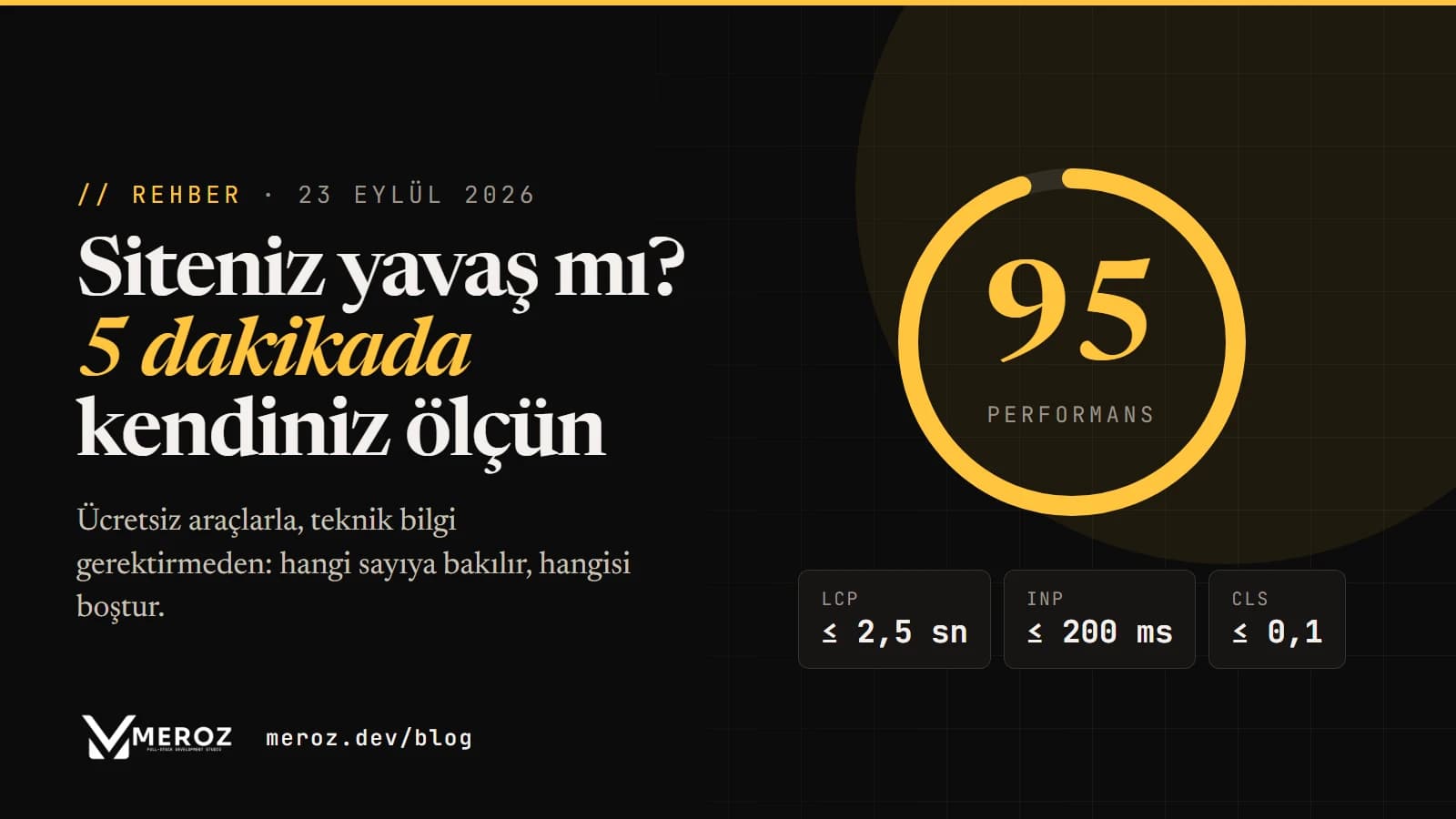 Siteniz yavaş mı? 5 dakikada kendiniz ölçün