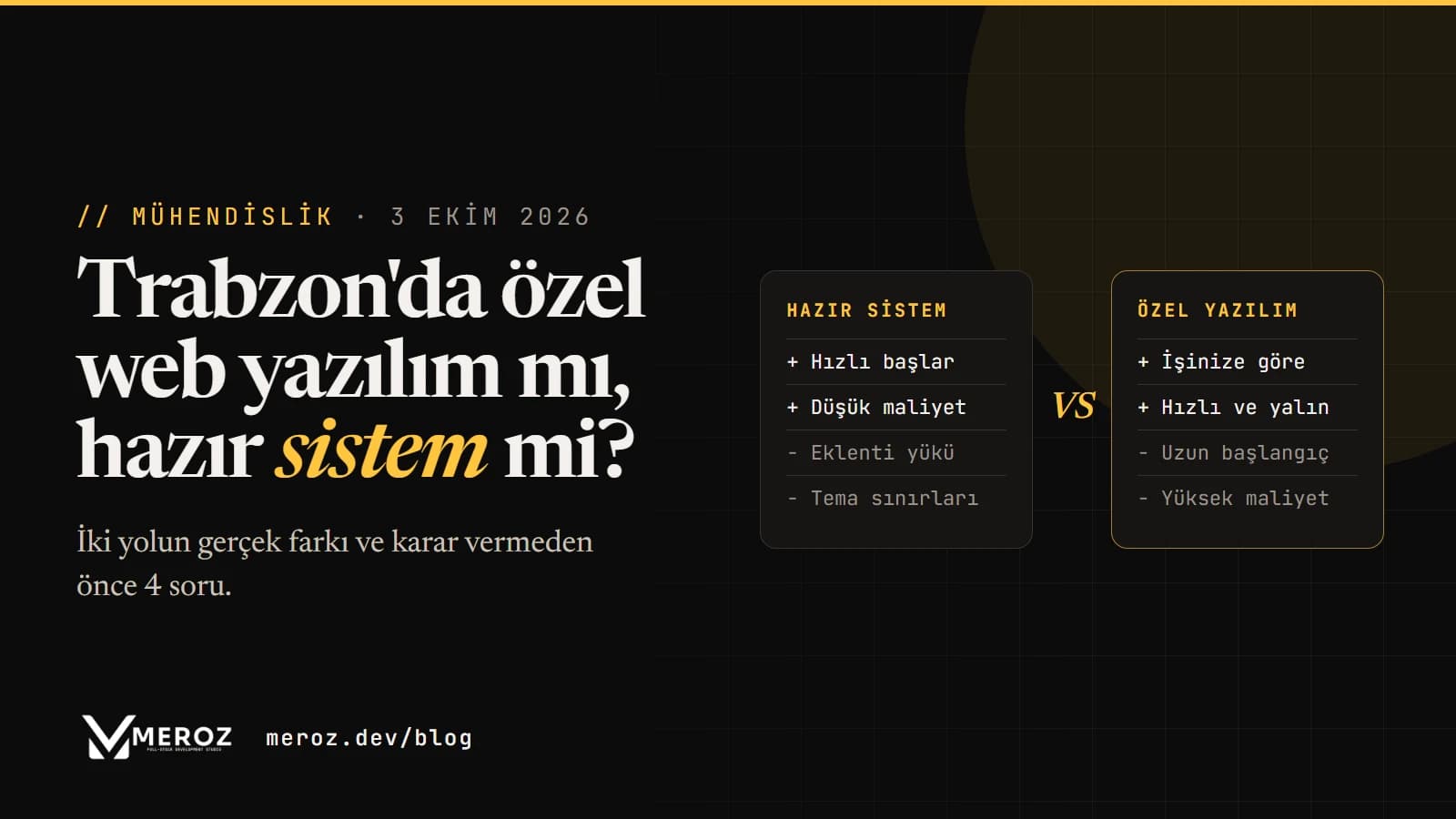 Trabzon'da Özel Web Yazılım mı, Hazır Sistem mi?