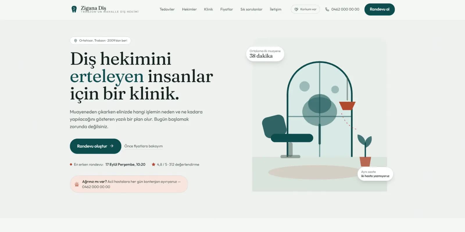 Zigana Diş — Aile Diş Kliniği Vitrin Sitesi — 