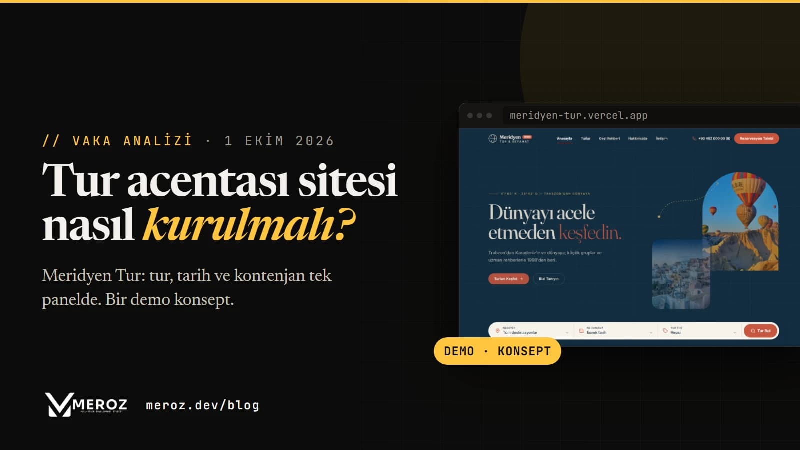 Tur Acentası Sitesi Nasıl Kurulmalı? Meridyen Tur