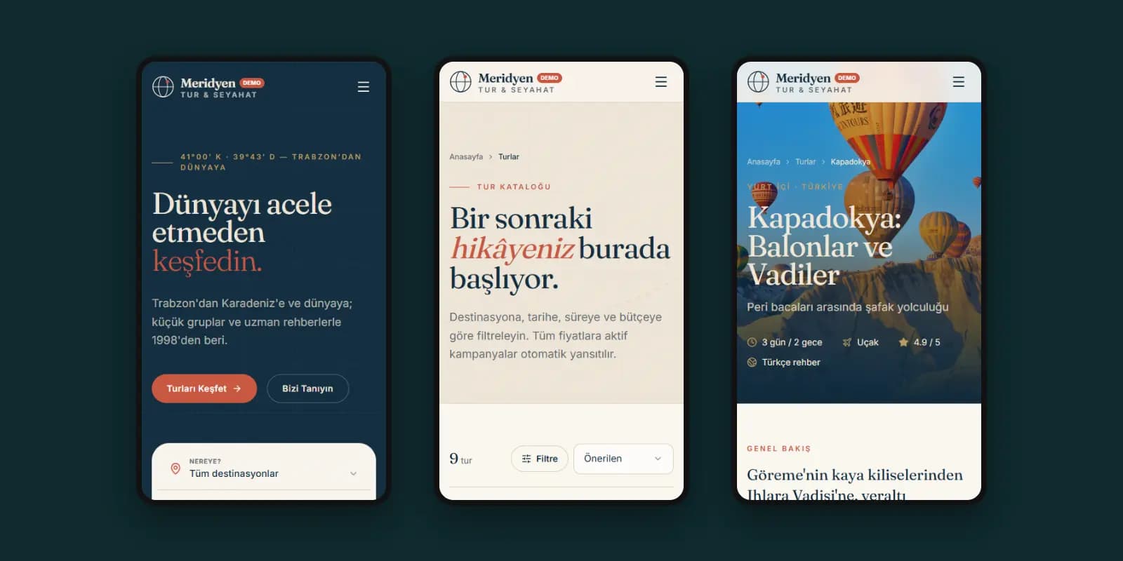 Meridyen Tur — Kurumsal Tur Acentası Sitesi —
