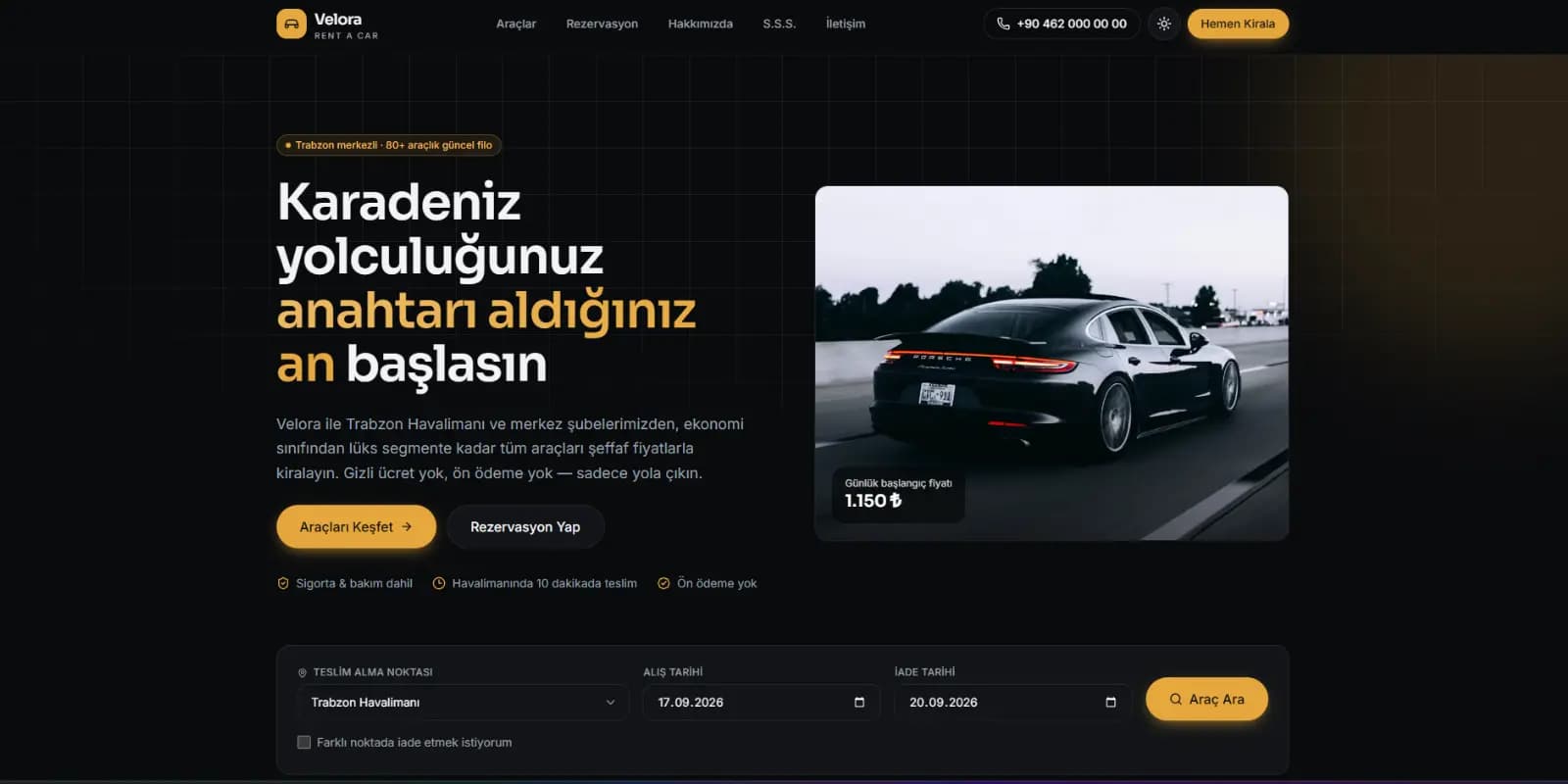 Velora Rent a Car — Araç Kiralama Platformu —